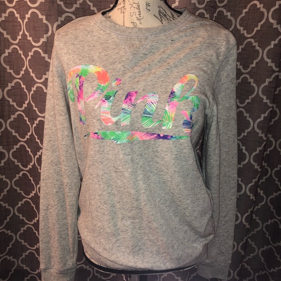 PINK Victoria's Secret Sweaters - Pink floral sweater